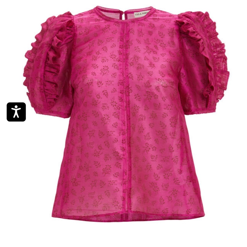 Ulla Johnson Sz 2 Aria Organza Floral Blouse